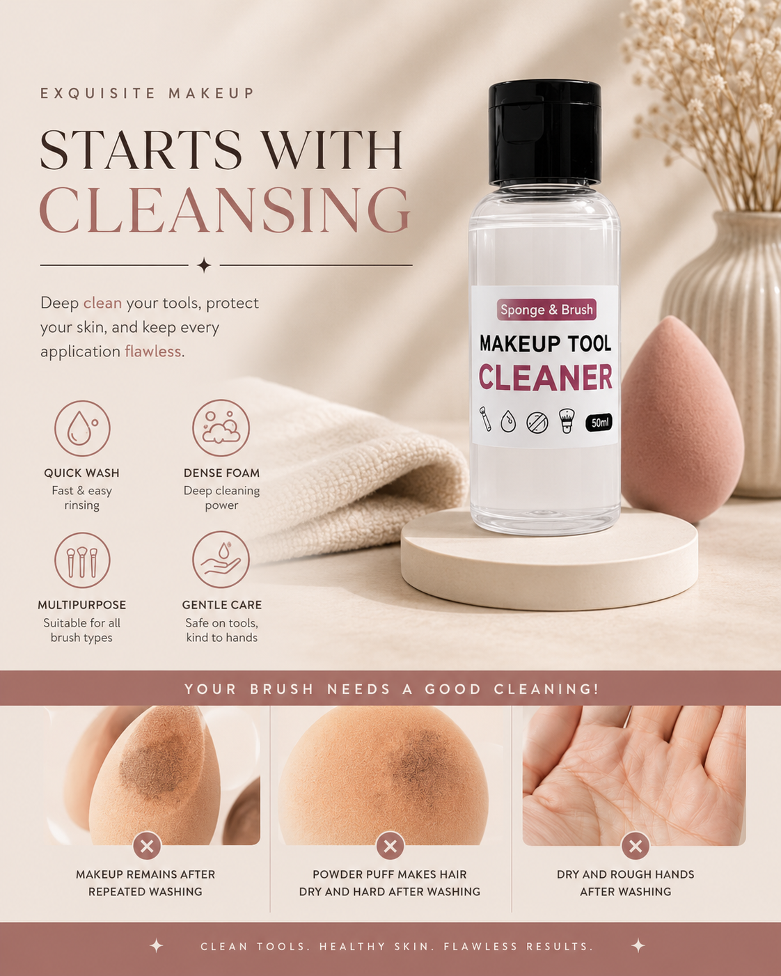 Glowra™ Pure Makeup Brush Cleaner + FREE GIFT